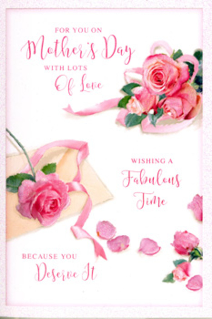 The Mother's Day card depicted here resembles a flat-lay photograph of a carefully styled floral arrangement, reminiscent of bouquets being prepared for delivery along Cockfosters Road. Soft pink roses of various shades take centre stage, their petals layered thickly to create lush, open blooms that radiate warmth and tenderness. The palette moves gracefully from delicate blush tones at the outer petals to slightly deeper pinks toward the centres, adding natural depth and interest. The roses are thoughtfully placed around the borders and one corner of the card, leaving space for an elegant message that stretches through the middle in fluid, cursive script. This calligraphy feels relaxed yet refined, with looping strokes that convey love, gratitude, and celebration in a way that feels almost spoken aloud. Around the larger clusters of blossoms, single petals are scattered across the surface like tiny tokens of affection, giving a playful, confetti-like touch that echoes the joy of Mother's Day gatherings. A slender ribbon in a soft, pastel shade threads its way through the main rose cluster, curving gently and catching the light with a satin shimmer, mirroring the kind of finishing detail we add to hand-tied bouquets at Cockfosters Flowers. The white or lightly tinted background serves as a calm backdrop, allowing the pink blooms and subtle greenery to stand out with clarity and charm. Lighting is even and flattering, lending each petal and fold of ribbon a gentle highlight without creating stark shadows. Altogether, the card feels like a quiet celebration captured in still form-a tender, polished design that could easily sit alongside a vase of freshly delivered roses, keeping the occasion alive with every glance.