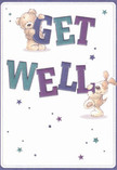 Radiating playful optimism and genuine comfort, this illustrated get well card feels right at home in Cockfosters' neighbourly embrace. Set against a soft, creamy background, two affectionate characters-a loveable teddy bear and a lively, floppy-eared pup-almost leap from the page, each enthusiastically grasping the bold, colourful letters that form the words 'Get Well.' The letters, shaded in indigo and teal with hints of purple, pop vibrantly and shine with a hopeful energy. Scattered stars in various hues twinkle across the card, mimicking the sparkle of new blooms in a Cockfosters Flowers bouquet delivered to a doorstep near Trent Park. The fur textures of both animals are so tenderly illustrated that you can practically feel their comforting embrace, as if receiving a gentle hug from a friend. Every aspect of the design-from the dynamic composition to the soothing palette-delivers a heartfelt sense of reassurance and encouragement, ideal for lifting the spirits of someone in recovery within the welcoming community of Cockfosters.